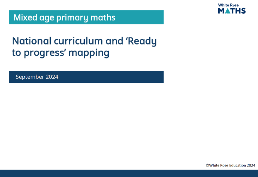 Mixed Age National Curriculum and Ready to Progress Document